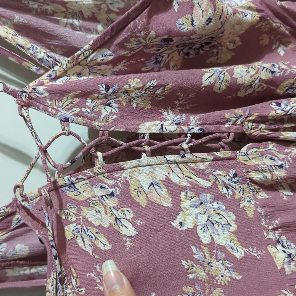 American Eagle button front floral maxi dress - Picture 5 of 9